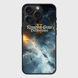 Чехол силиконовый для Apple iPhone 15 Pro матовый Kingdom Come Deliverance 2 молнии