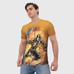 Мужская футболка 3D Scorpion - Mortal Kombat - фото 2