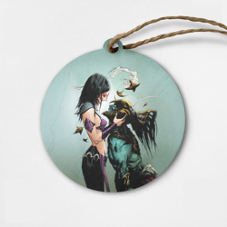 Деревянная игрушка круг Mileena & Kotal Kahn - Mortal Kombat