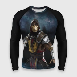 Мужской рашгард 3D Mortal Kombat - Скорпион