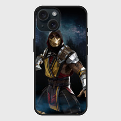 Чехол силиконовый для Apple iPhone 15 матовый Mortal Kombat - Скорпион