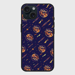Чехол силиконовый для Apple iPhone 15 матовый Mortal Kombat logo pattern