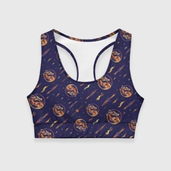 Женский спортивный топ 3D Mortal Kombat logo pattern