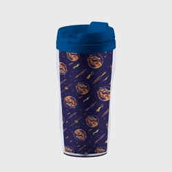 Термокружка-непроливайка Mortal Kombat logo pattern