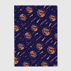 Постер Mortal Kombat logo pattern