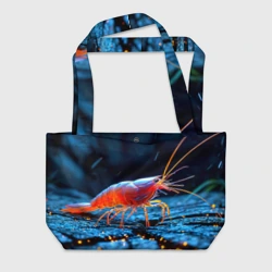 Пляжная сумка 3D Креветка на дне