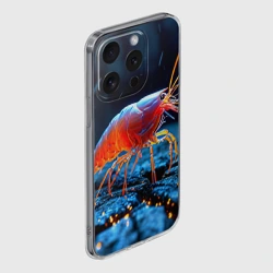 Чехол для iPhone 15 Pro Max силиконовый с защитой камеры Креветка на дне - фото 2