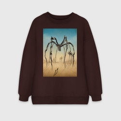 Женский свитшот oversize без начеса хлопок Паук Дали и Буржуа цвет