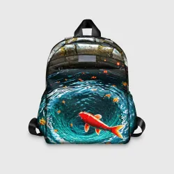 Детский рюкзак 3D Карп кои в колодце