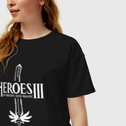 Женская футболка хлопок Oversize Герои меча и магии 3 - меч - фото 2