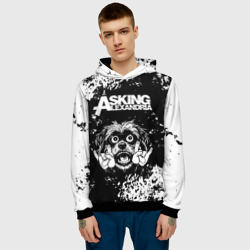Мужская толстовка 3D Asking Alexandria рок пес - фото 2