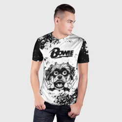 Мужская футболка 3D Slim David Bowie - рок пес - фото 2