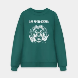 Мужской свитшот oversize без начеса хлопок Die Antwoord rock dog