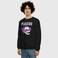 Мужской свитшот хлопок Placebo - неоновый череп - фото 2