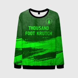 Мужской свитшот 3D Thousand Foot Krutch - green gradient посередине