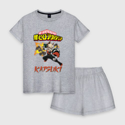 Женская пижама с шортиками хлопок Моя геройская академия Кацуки