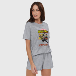 Женская пижама с шортиками хлопок Моя геройская академия Кацуки - фото 2