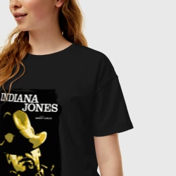 Женская футболка хлопок Oversize Indiana Jones and the Great Circle - фото 2