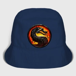 Женская панама хлопок Mortal kombat dragon logo