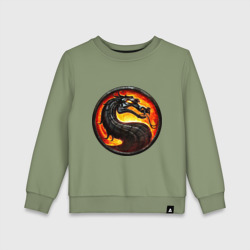 Детский свитшот хлопок Mortal kombat dragon logo