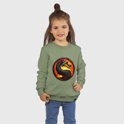Детский свитшот хлопок Mortal kombat dragon logo - фото 2