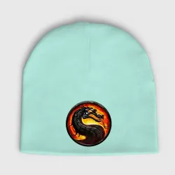 Женская шапка демисезонная Mortal kombat dragon logo