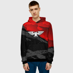 Мужская толстовка 3D Вархаммер - аквила красный - фото 2