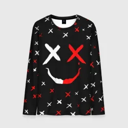 Мужской лонгслив 3D Smile face