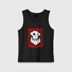 Детская майка хлопок Waaagh warhammer - белый