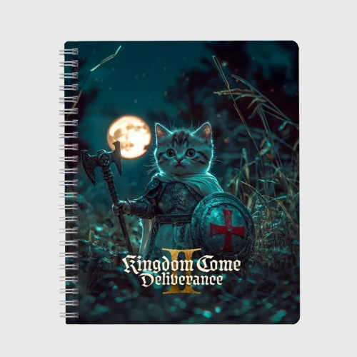 Тетрадь Kingdom Come Deliverance 2 котенок рыцарь