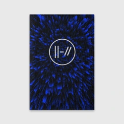 Обложка для паспорта матовая кожа Twenty One Pilots blue energy