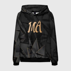 Мужская толстовка 3D Maneskin golden poly