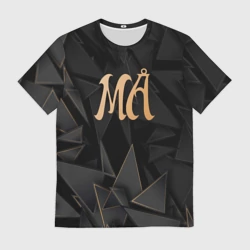 Мужская футболка 3D Maneskin golden poly