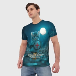 Мужская футболка 3D Kingdom Come Deliverance 2 котик рыцарь - фото 2