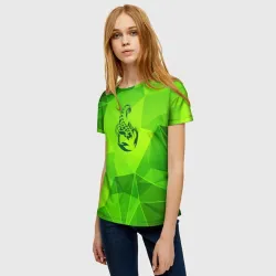 Женская футболка 3D Scorpions green poly - фото 2