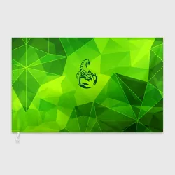 Флаг 3D Scorpions green poly