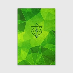 Обложка для паспорта матовая кожа In Flames green poly