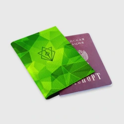 Обложка для паспорта матовая кожа In Flames green poly - фото 2