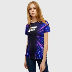 Женская футболка 3D Forza Horizon neon energy - фото 2