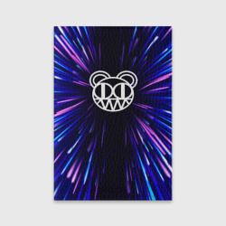 Обложка для паспорта матовая кожа Radiohead neon energy