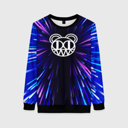 Женский свитшот 3D Radiohead neon energy