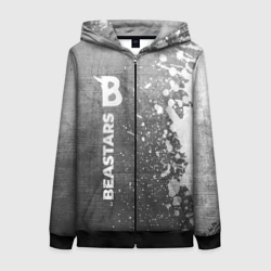 Женская толстовка 3D на молнии Beastars - grey gradient по-вертикали