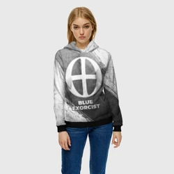 Женская толстовка 3D Blue Exorcist - grey gradient - фото 2