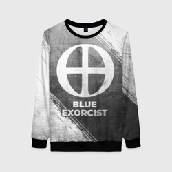 Женский свитшот 3D Blue Exorcist - grey gradient