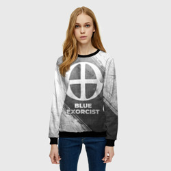 Женский свитшот 3D Blue Exorcist - grey gradient - фото 2