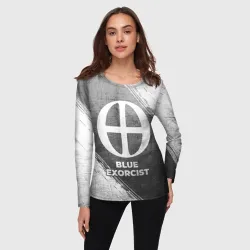 Женский лонгслив 3D Blue Exorcist - grey gradient - фото 2