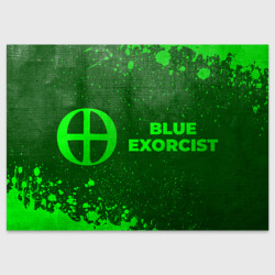 Поздравительная открытка Blue Exorcist - green gradient по-горизонтали