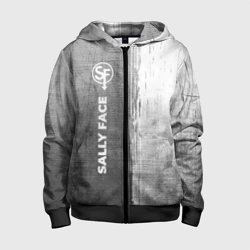 Детская толстовка 3D на молнии Sally Face - grey gradient по-вертикали