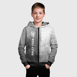 Детская толстовка 3D на молнии Sally Face - grey gradient по-вертикали - фото 2