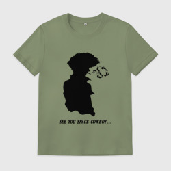 Мужская футболка хлопок Ковбой Бибоп Спайк Шпигель Аниме